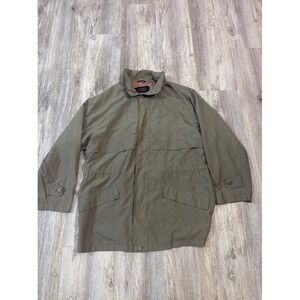 Vintage Sanyo Carol‎ Cohen Olive Rain Jacket Mens Field Coat Lightweight Utility